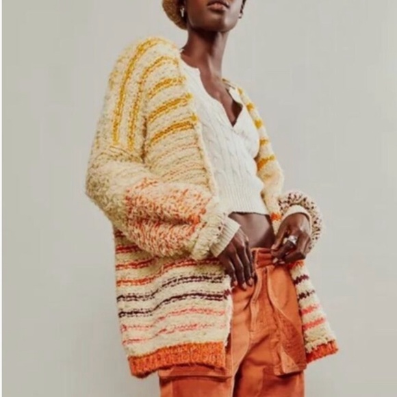 Free People Rainbow Fuzz Cardi Cardigan - Picture 11 of 11